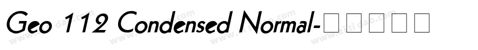 Geo 112 Condensed Normal字体转换